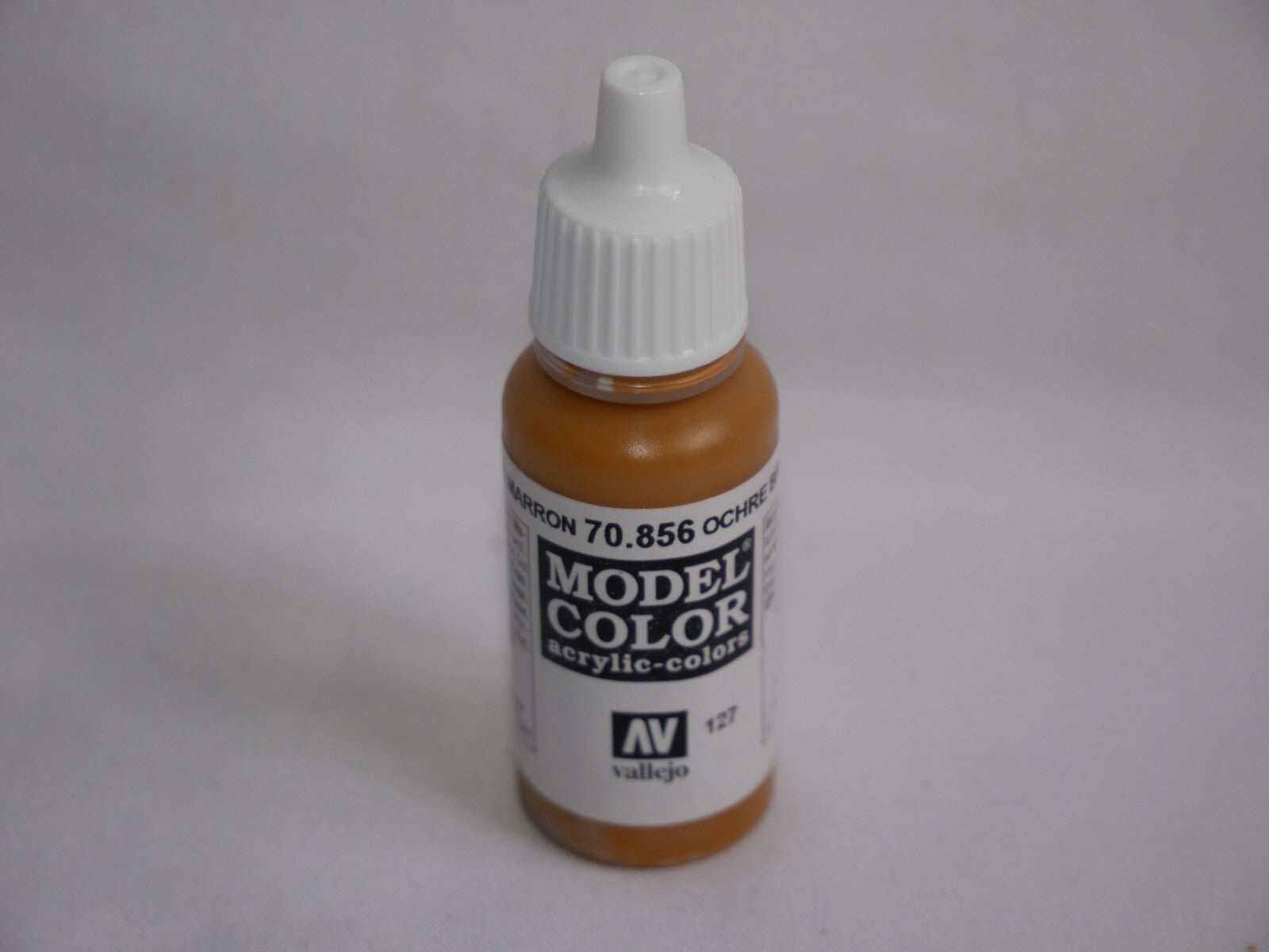Vallejo Model Color Orchre Brown Acrylic 17ml/0.57 fl oz Dropper Bottle - 70.856