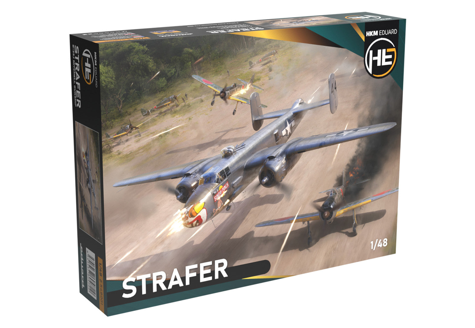 Eduard 1:48 Scale North American B-25J Mitchell Gunship (Strafer) Model - 548001