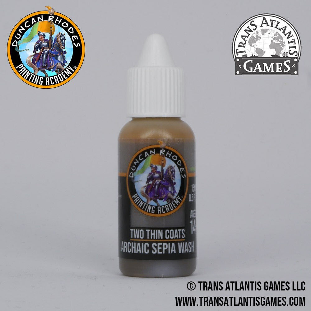 Duncan Rhodes Painting Academy 'Two Thin Coats' Archaic Sepia Wash 15ml - 10060