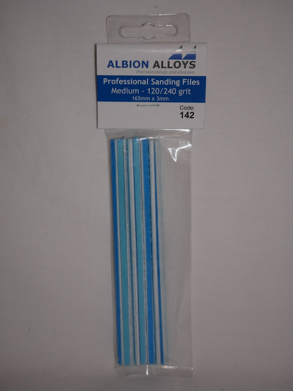 Albion Alloys Professional Sanding Files Medium - 120/240 Grit 165mm x 3mm - 142