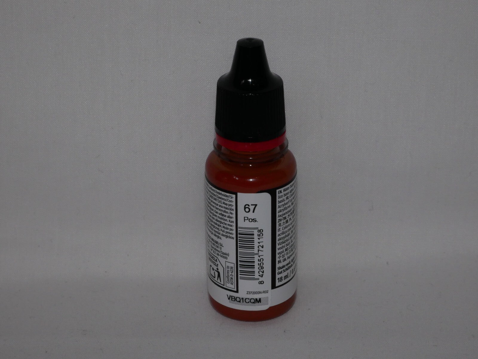 Vallejo Game Color Acrylics Grunge Brown 18ml/0.6 fl oz Dropper Bottle - 72.115