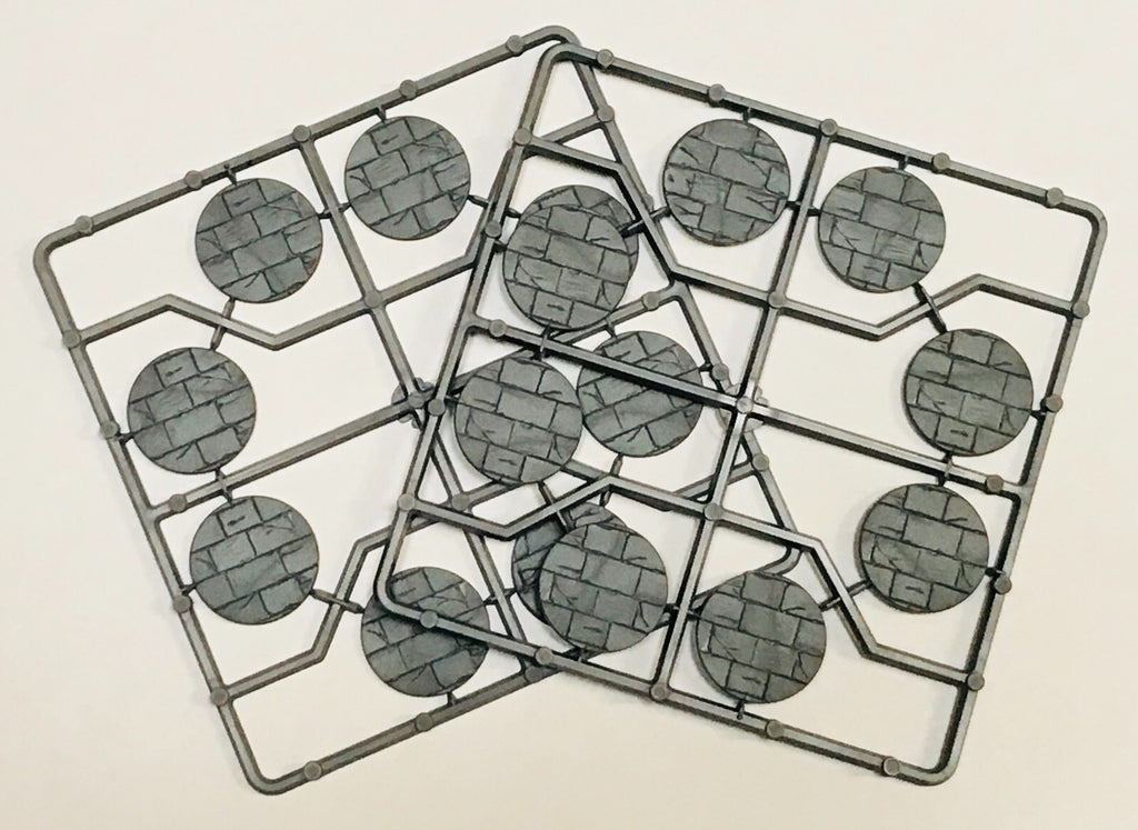 Renedra Ltd Generic Scenery & Bases 30mm Diameter Paved Effect Bases 16 Per Pack