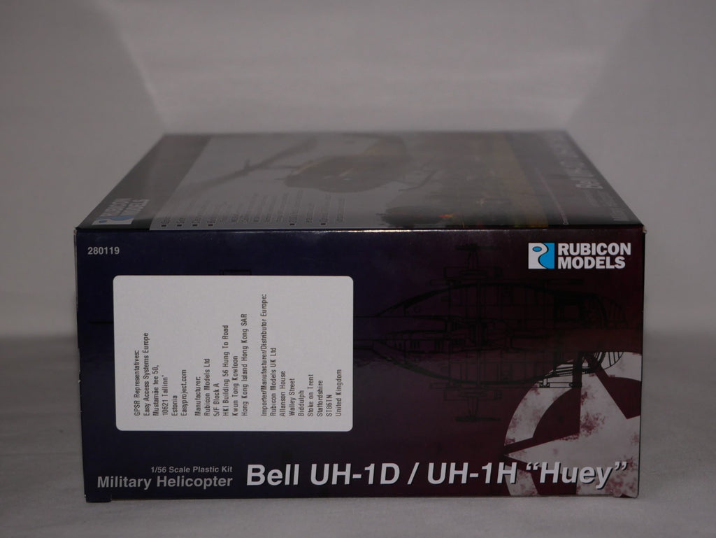 Rubicon Models 1:56 Scale Bell UH-1D / UH-1H "Huey" Military Helicopter - 280119