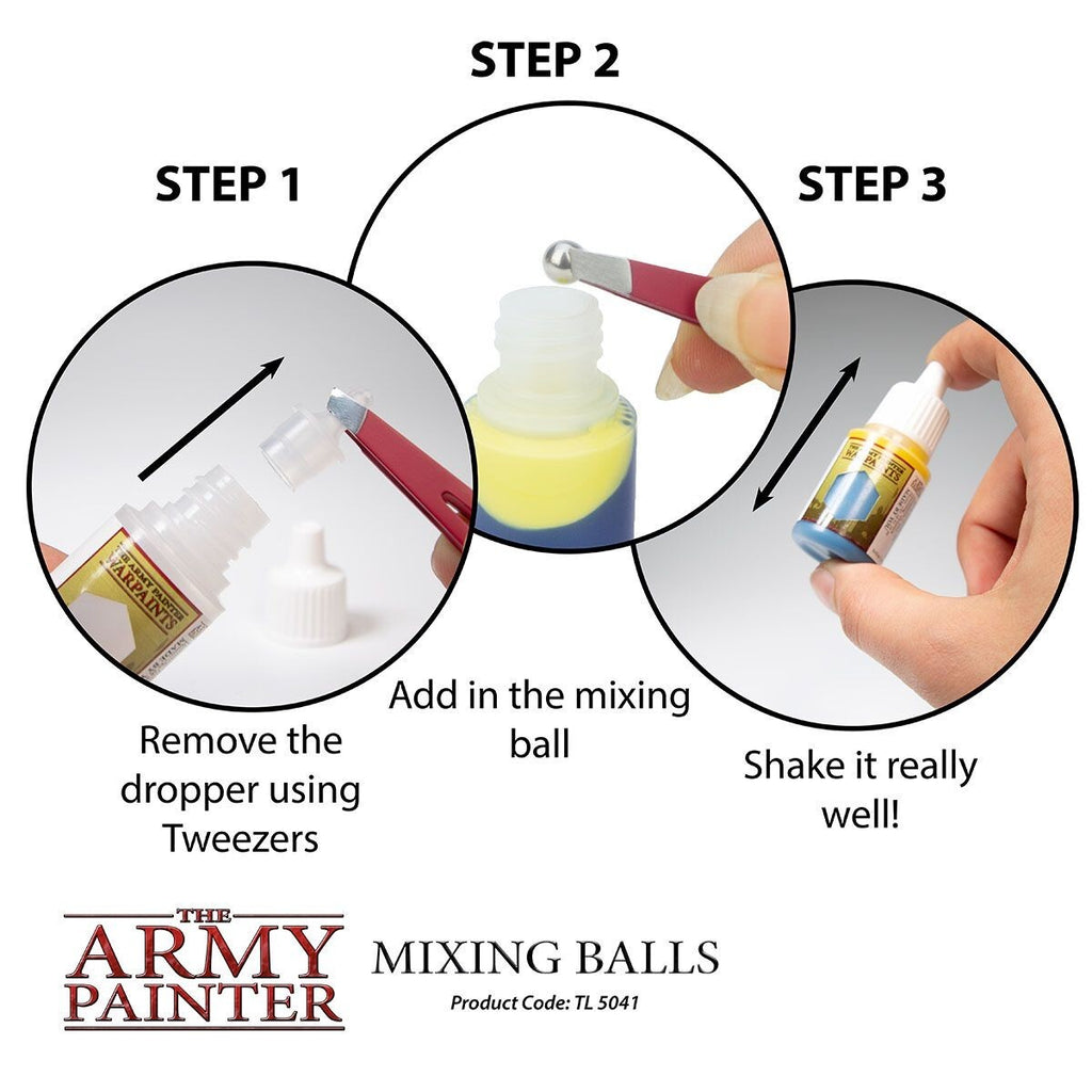 The Army Painter Stainless Steel Mixing Balls For Heavy Pigment Paints TL5041