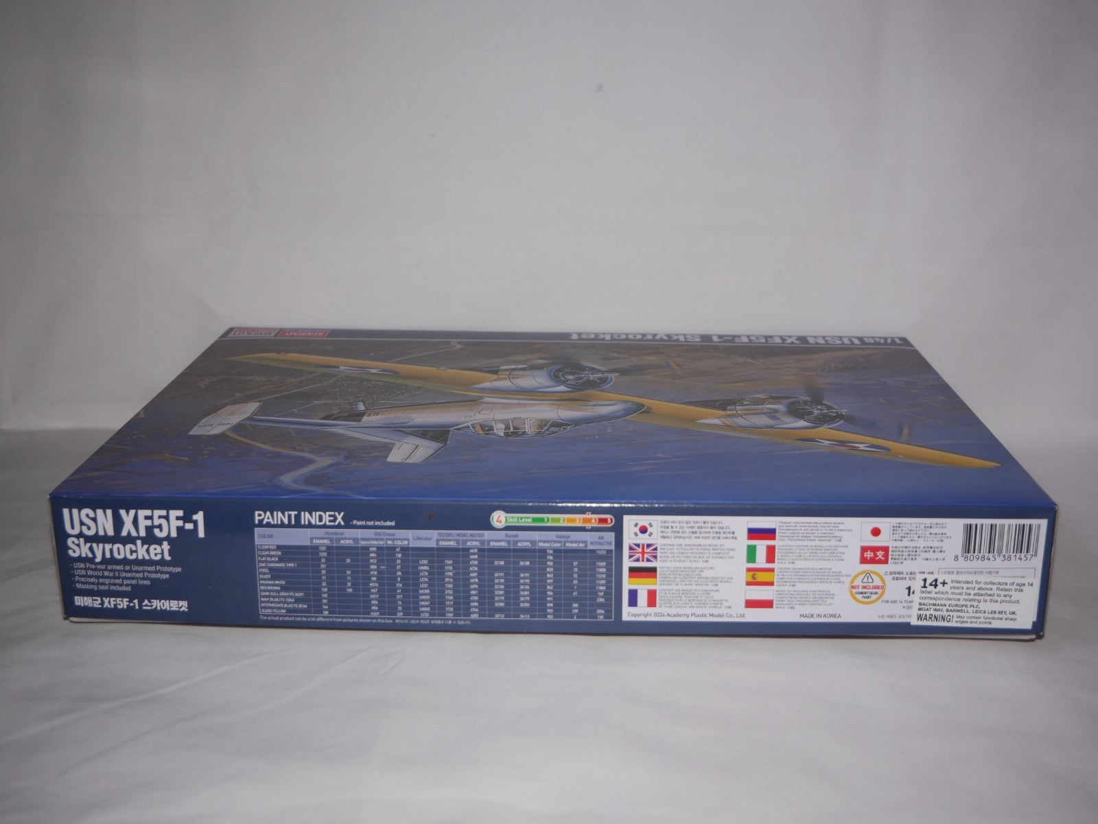 Academy 1:48 Scale USN Grumman XF5F-1 Skyrocket Model Kit Skill Level 4 - 12363