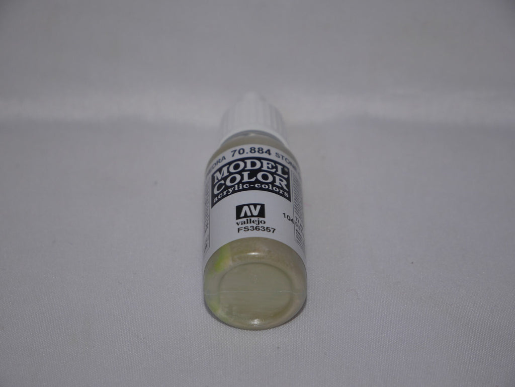 Vallejo Model Color Stone Grey Acrylic 17ml/0.57 fl oz Dropper Bottle - 70.884