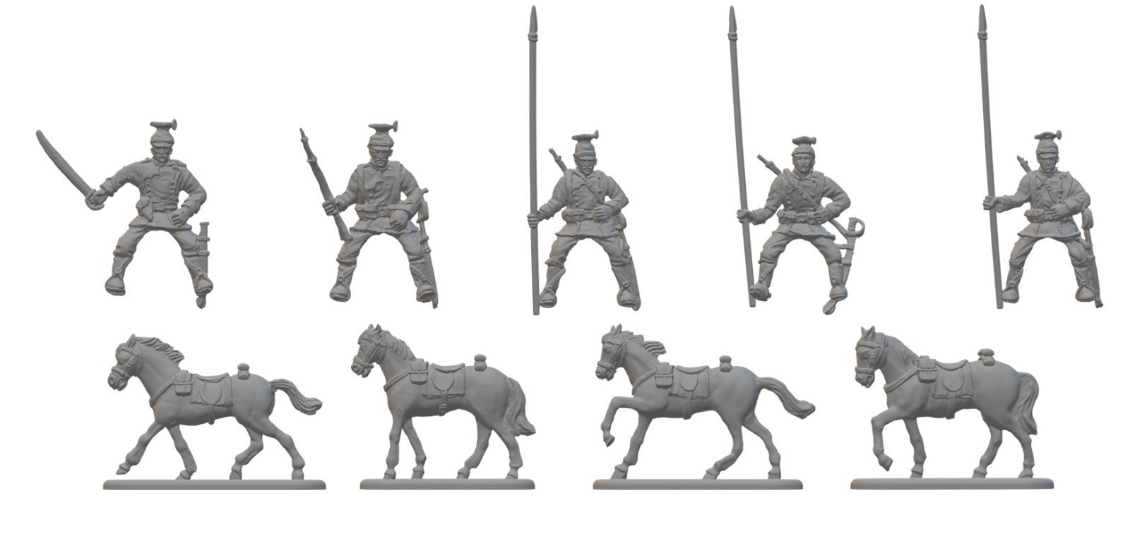 Hat Industrie 1:72 Scale World War 1 (WW1) German Uhlans Plastic Models - 8312