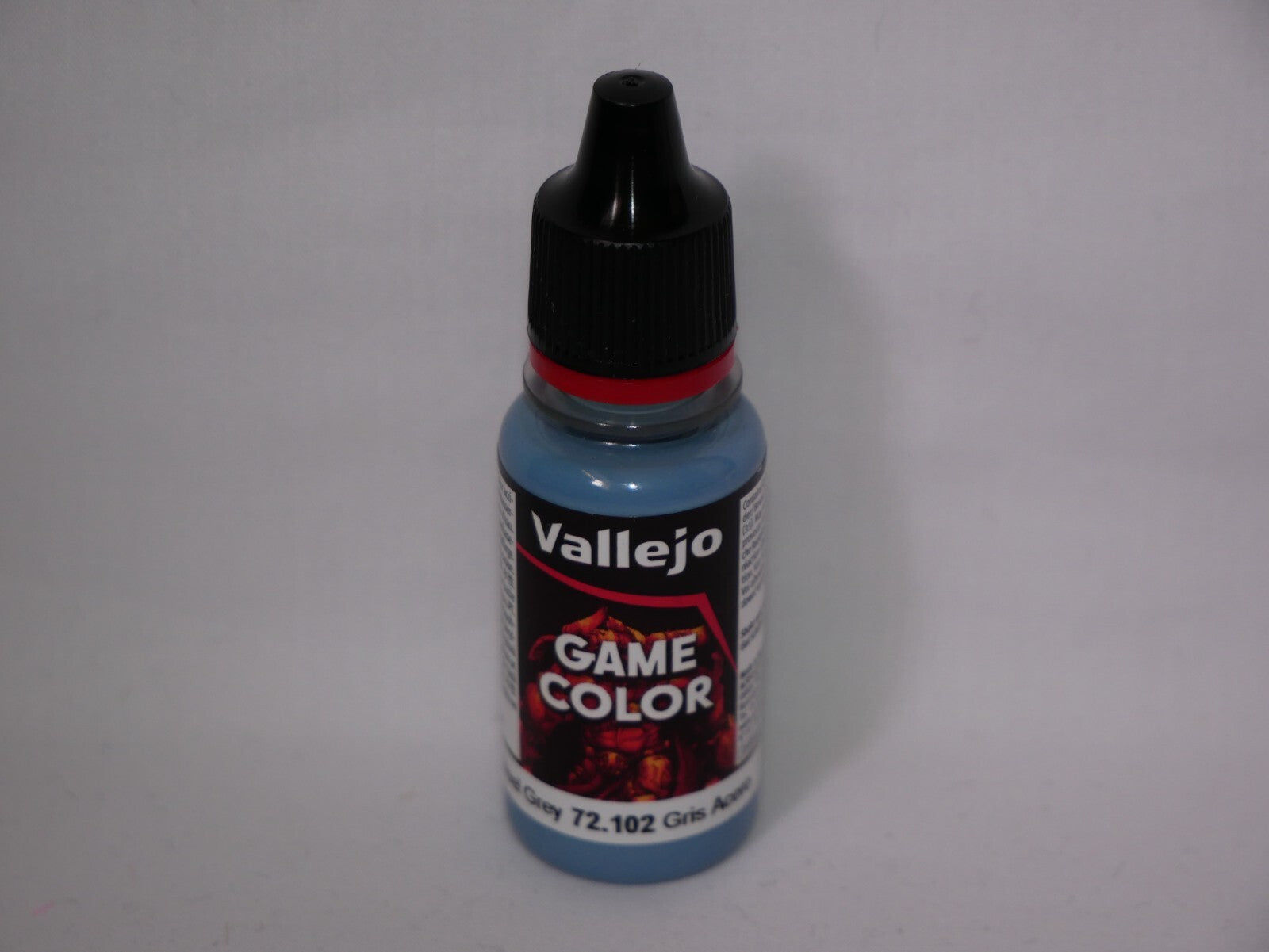 Vallejo Game Color Acrylic Range Steel Grey 18ml/0.6 fl oz Dropper Bottle 72.102
