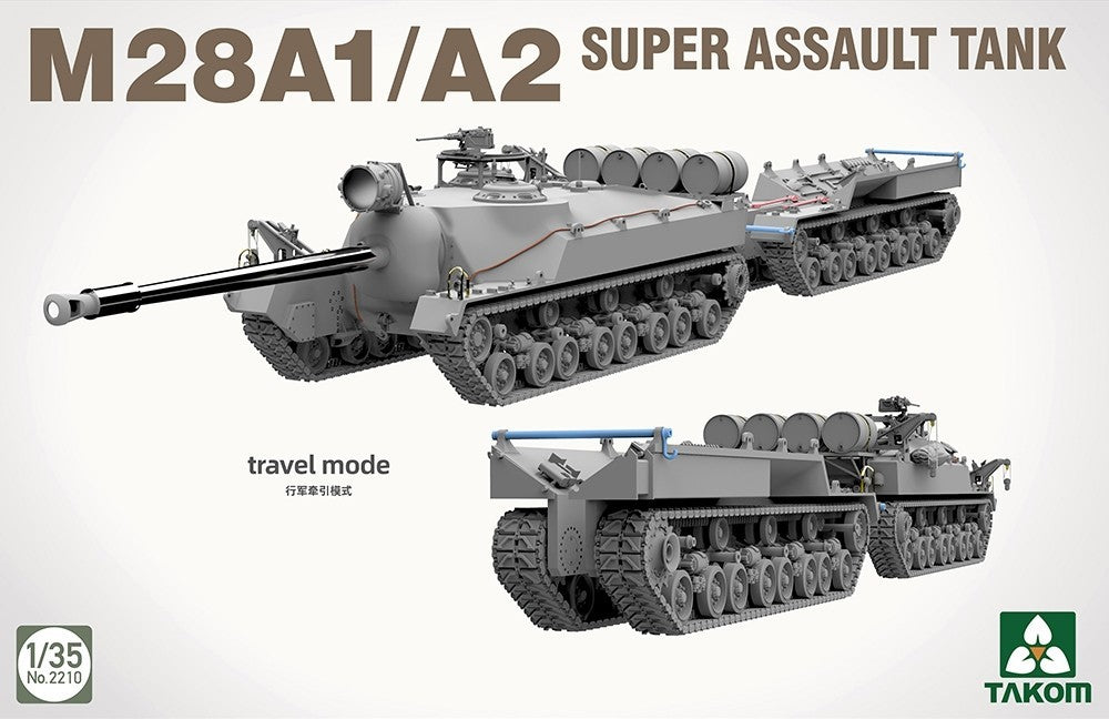 Takom 1:35 Scale World War 2 US M28A1/A2 Super Assault Concept Model Tank - 2210