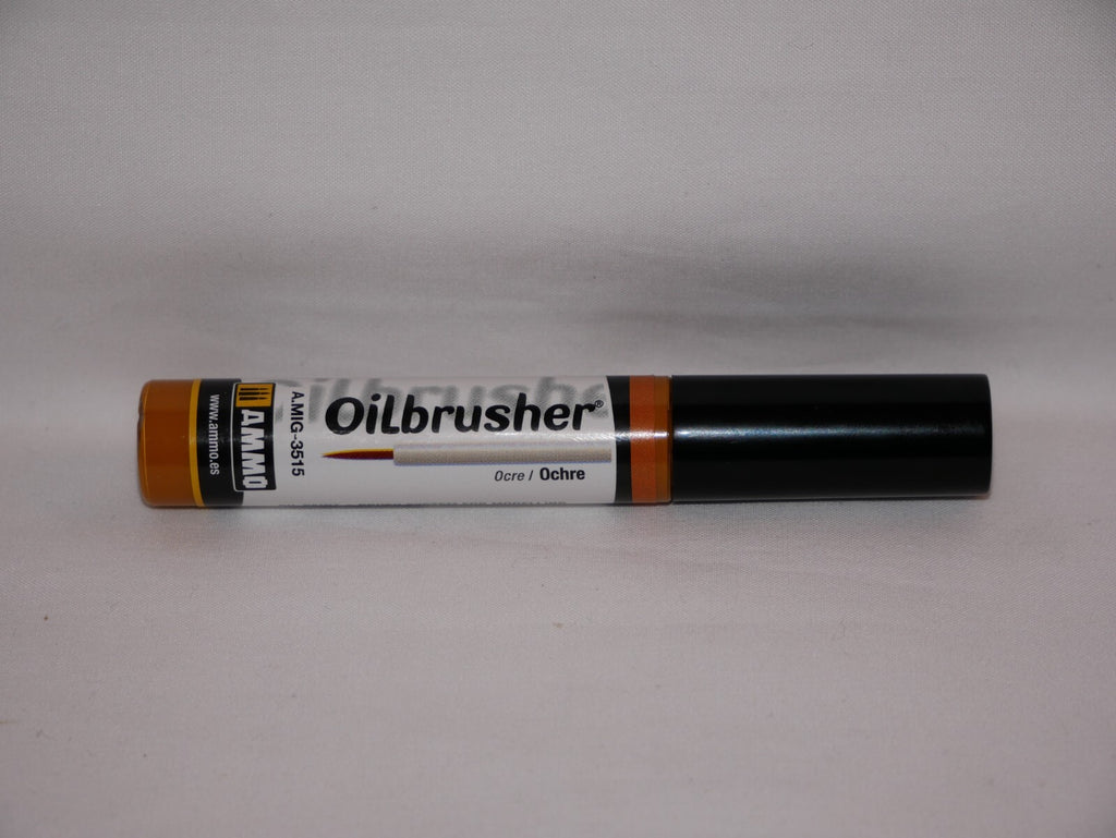 Ammo By Mig Jimenez Oilbrusher Range Ochre With Fine Brush Applicator A.MIG-3515