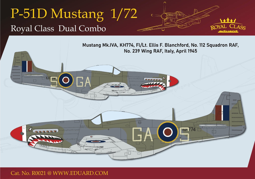 Eduard 1:72 Scale P-51D Mustang Dual Combo Set 'The Royal Class Edition' - R0021