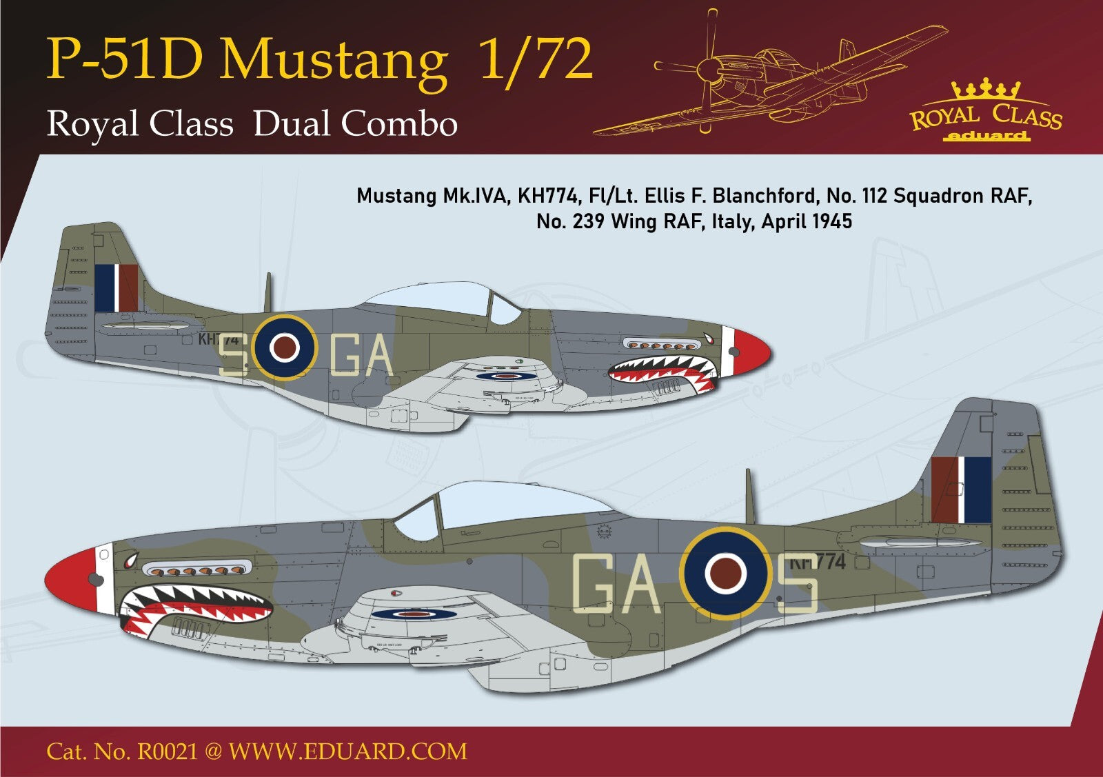 Eduard 1:72 Scale P-51D Mustang Dual Combo Set 'The Royal Class Edition' - R0021