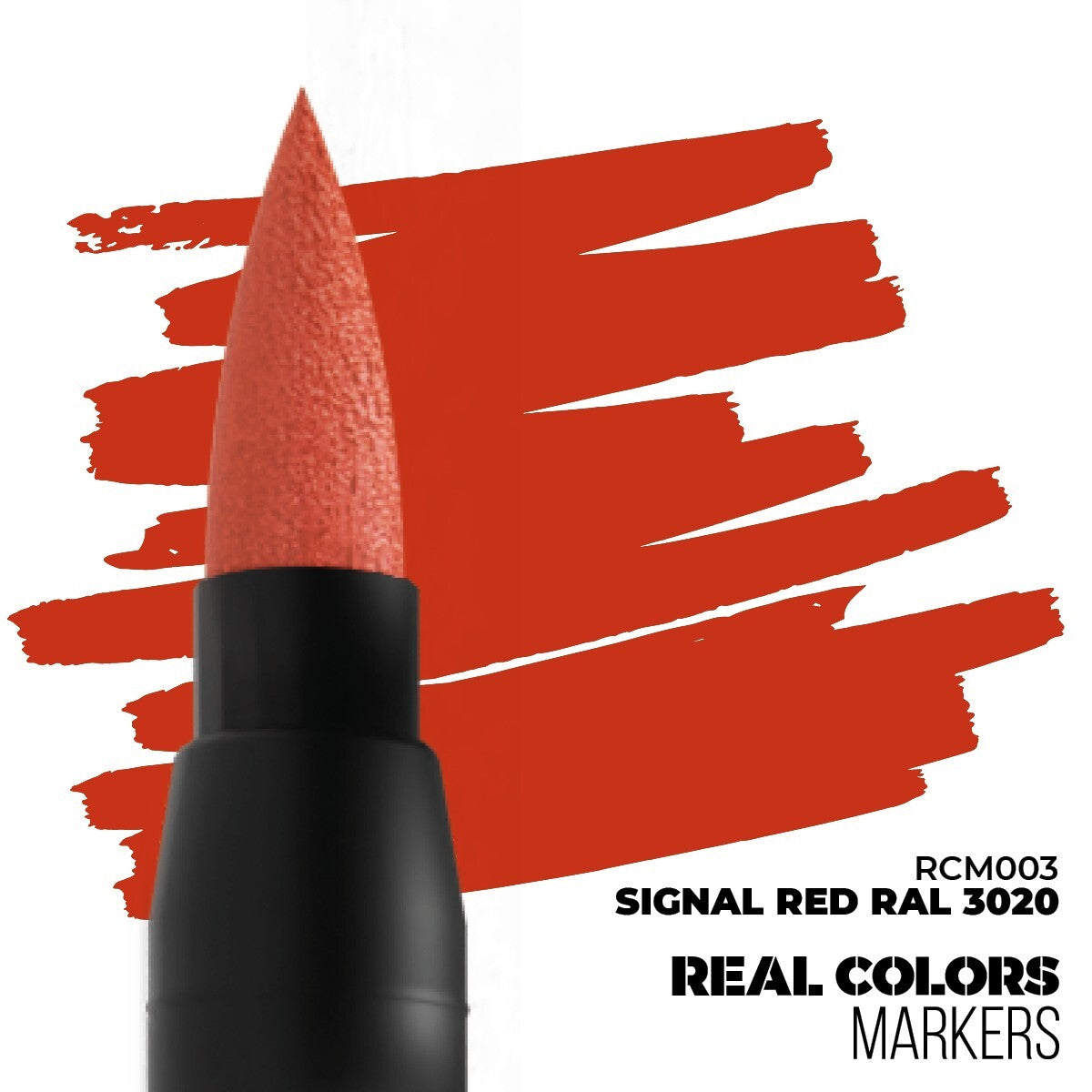 AK Interactive Real Colors Acrylic Fast Dry Markers Signal Red RAL 3020 - RCM003