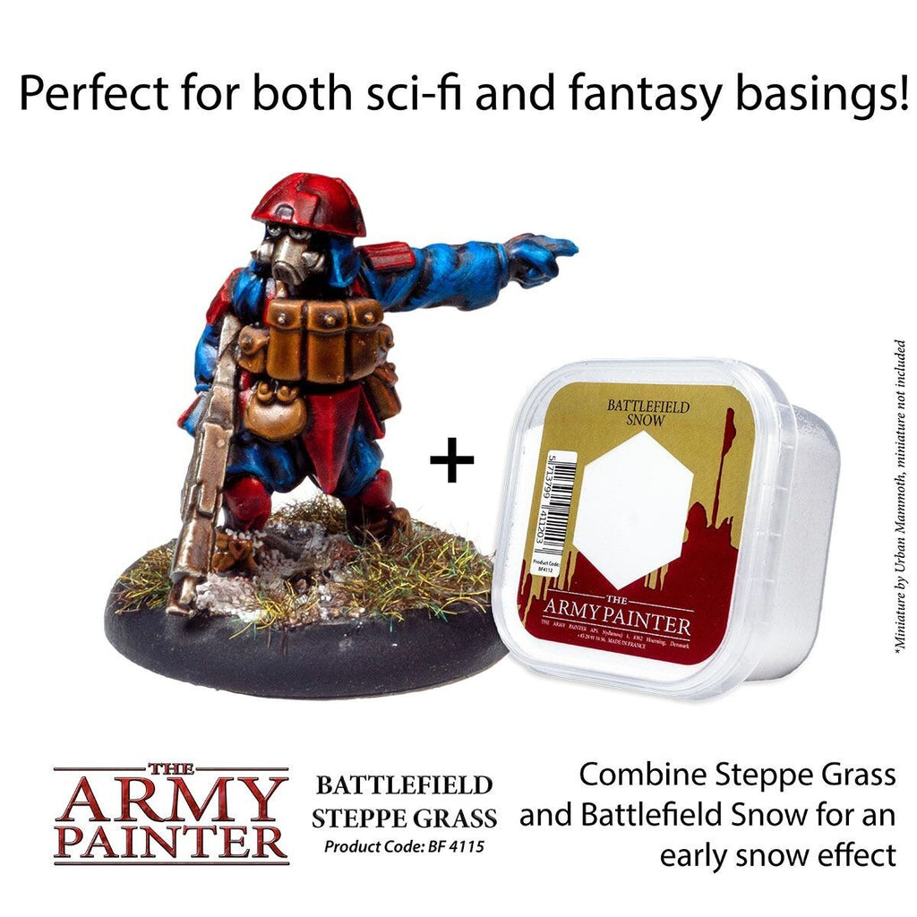 The Army Painter Battlefield Steppe Grass For Wargaming Bases 150ml Tub - BF4115