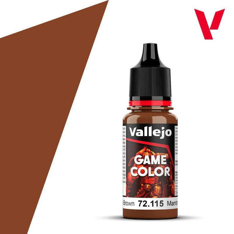 Vallejo Game Color Acrylics Grunge Brown 18ml/0.6 fl oz Dropper Bottle - 72.115