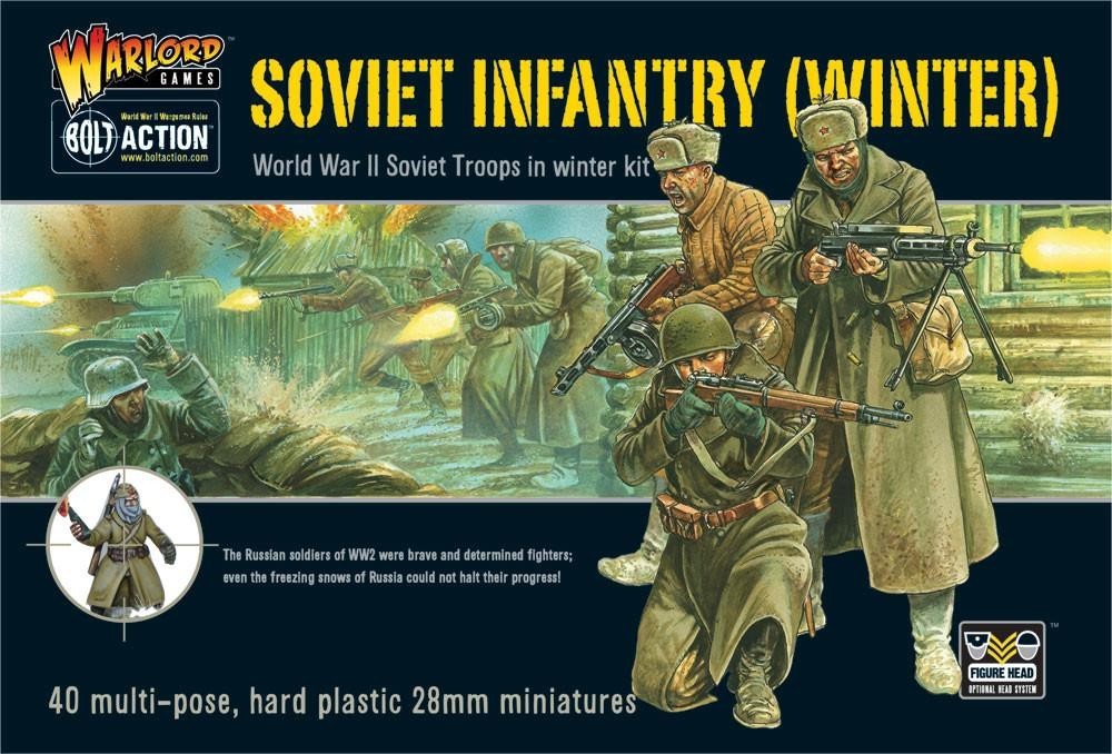Warlord Games Bolt Action 1:56 Scale WWII Soviet Infantry (Winter) - WGB-RI-04