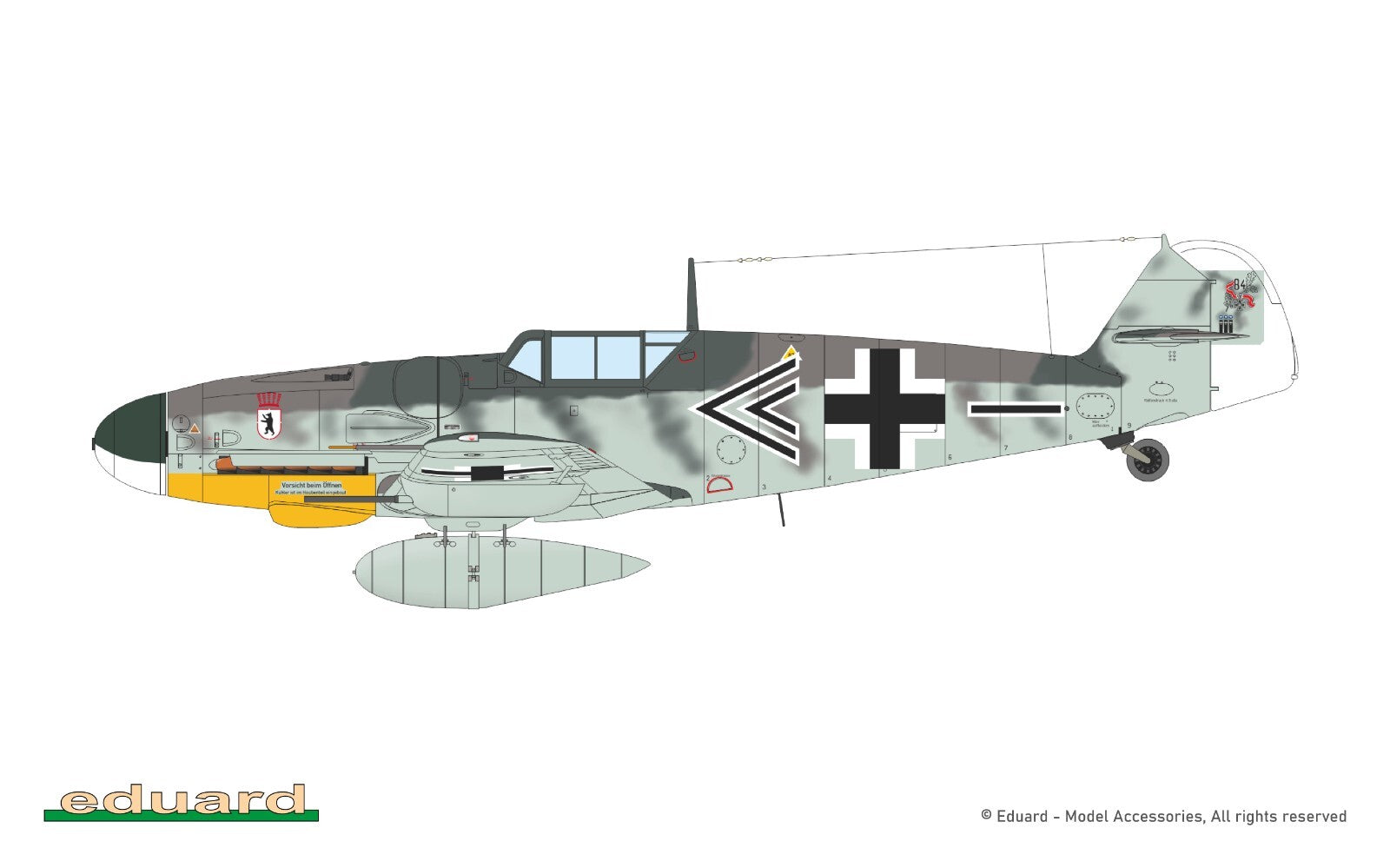 Eduard 1:72 Scale WWII Messerschmitt Bf 109G-6 Weekend Edition Model Kit - 7475