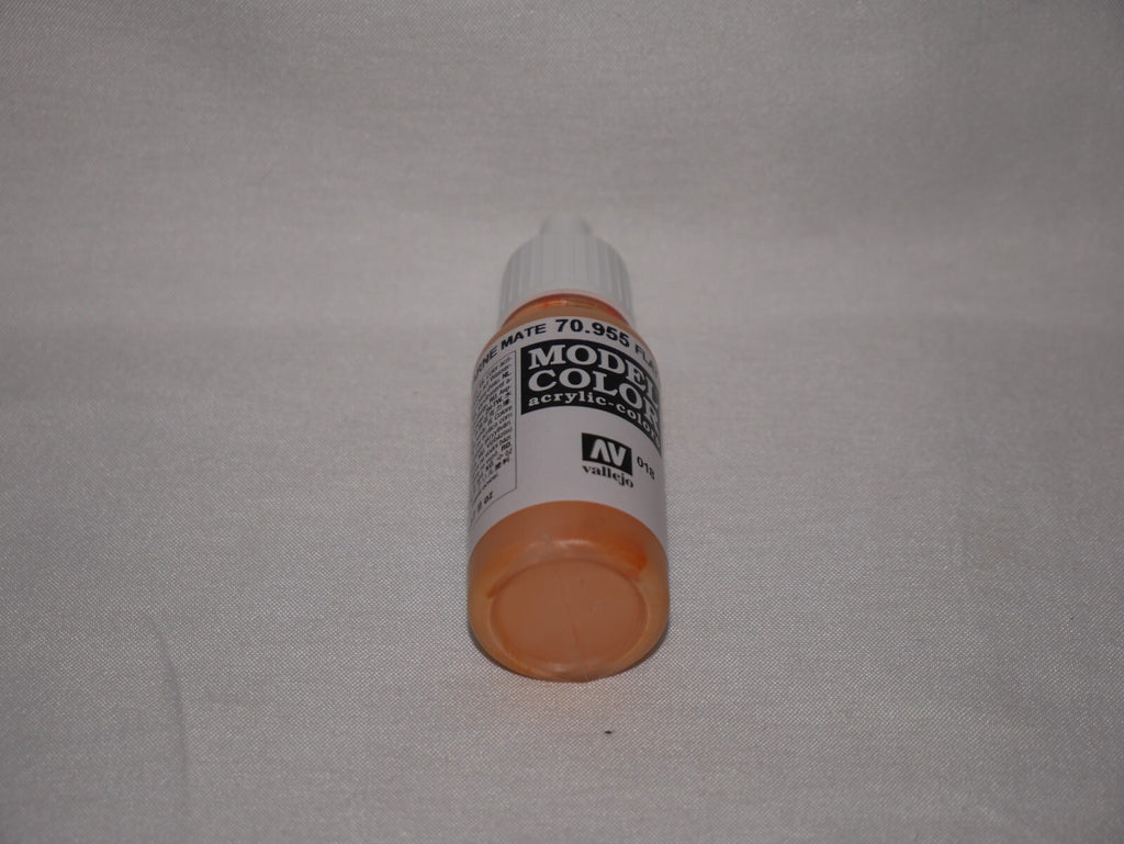 Vallejo Model Color Flat Flesh Acrylic 17ml/0.57 fl oz Dropper Bottle - 70.955