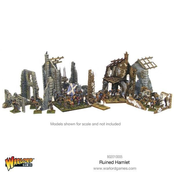 Warlord Games Bolt Action 1:56 Hard Plastic Modular Ruined Hamlet - 802010005