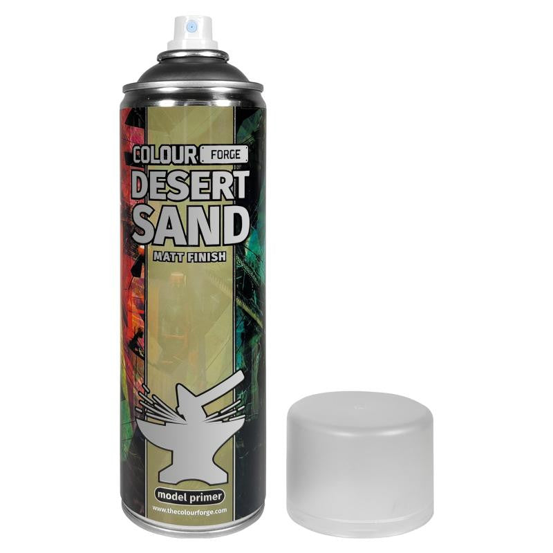 The Colour Forge Desert Sand Matt Finish Model Primer 500ml Aerosol Spray Can