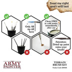 Army Painter Gamemaster Terrain 4 Piece Brush Kit For Terrain Painting - GM4006