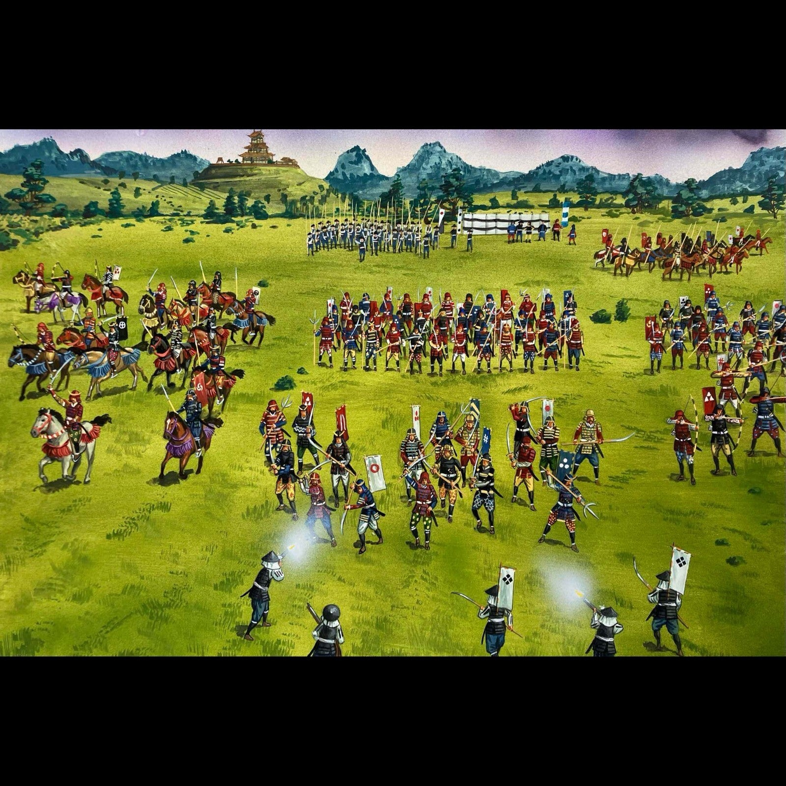 Wargames Atlantic Grand Battle Scale Hard Plastic 10mm Samurai Figures WAARN004S