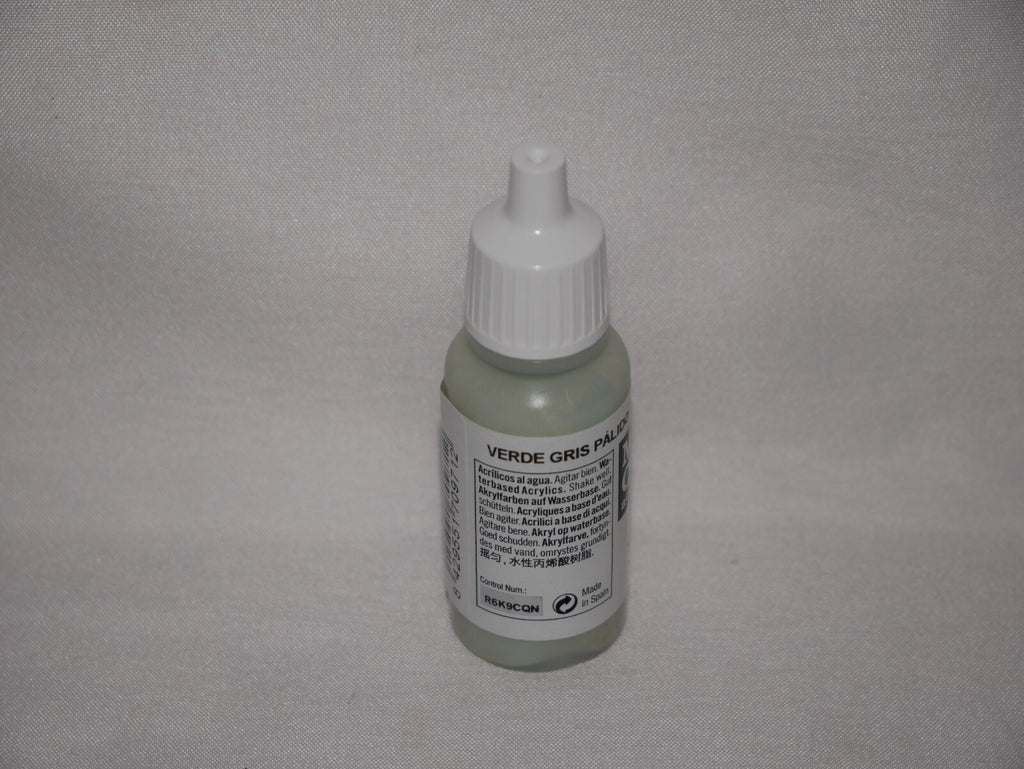 Vallejo Model Color Light Green Grey Acrylic 17ml Dropper Bottle - 70.971