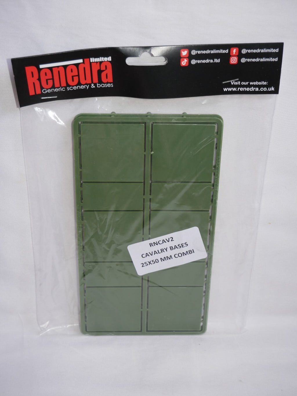 Renedra Ltd Generic Scenery & Bases Large Cavalry Wargaming Bases 25X50mm RNCAV2