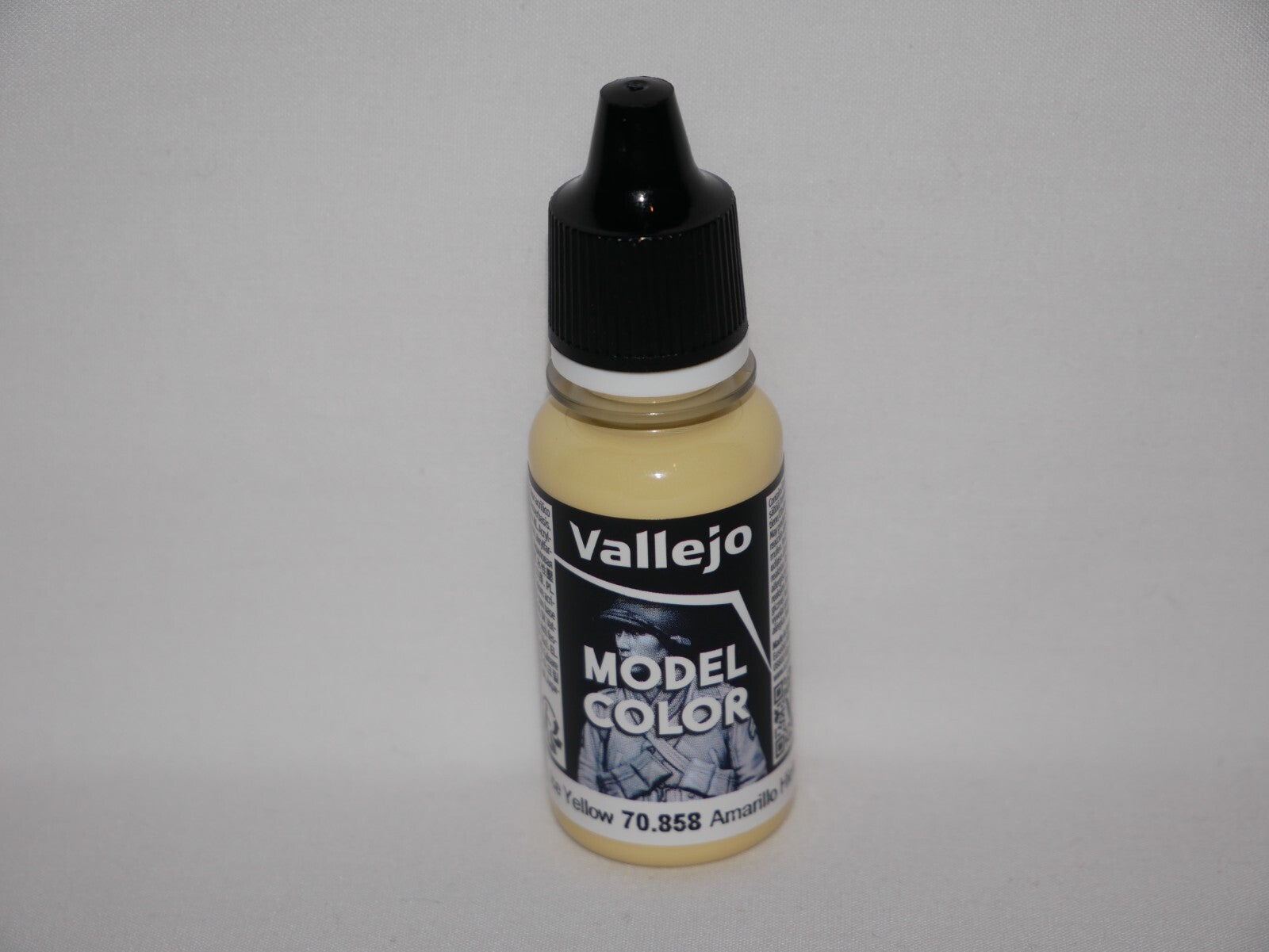 Vallejo Model Color Ice Yellow Acrylic 18ml/0.60 fl oz Dropper Bottle - 70.858