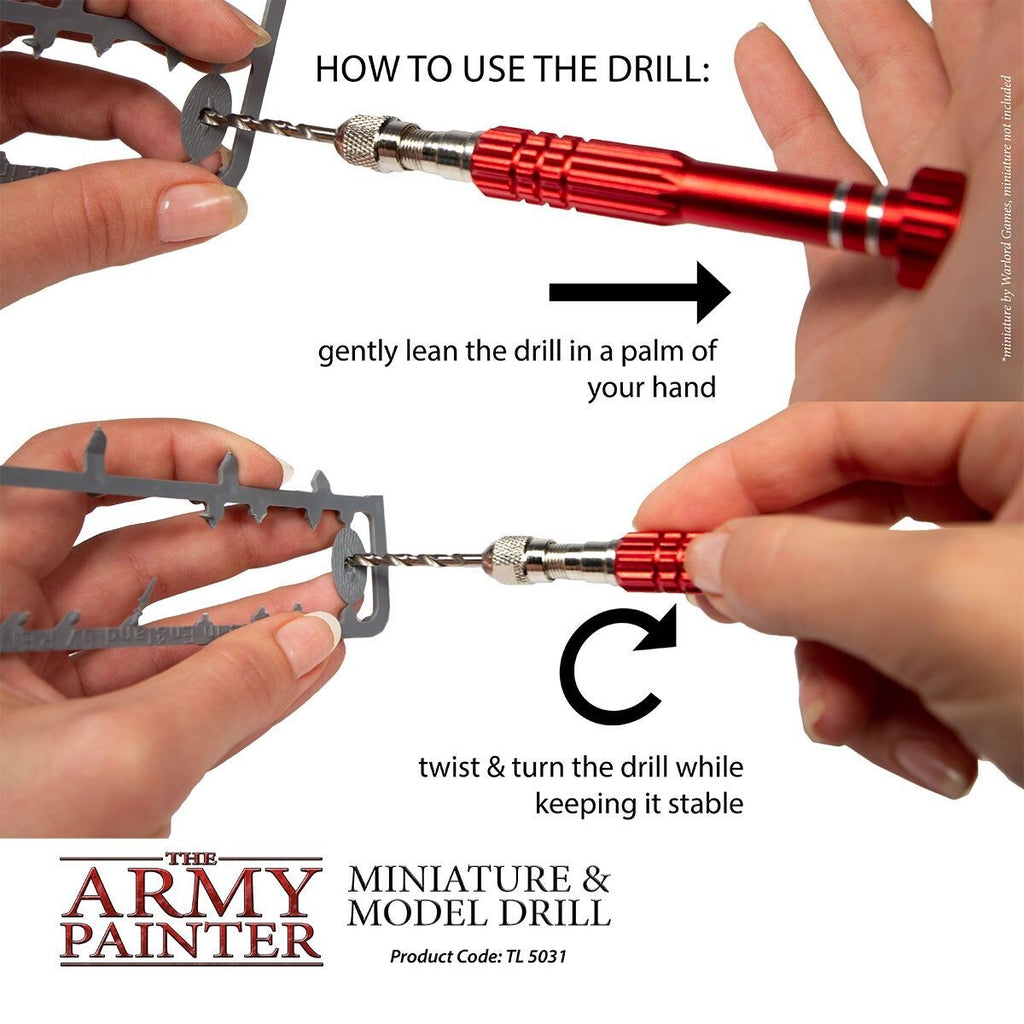 The Army Painter Miniature & Model Hand Drill (Inc 3 Drill bits) TL5031