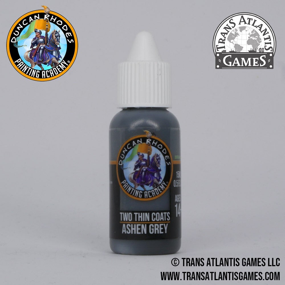 Duncan Rhodes Painting Academy 'Two Thin Coats' Ashen Grey 15ml Bottle - 10085