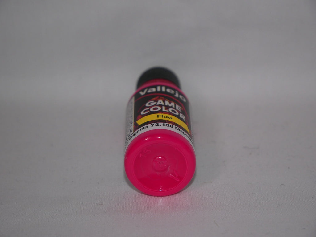 Vallejo Game Color Acrylic Range Fluorescent Magenta 18ml Dropper Bottle 72.158