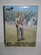 Hat Industrie 1:32 Scale American Civil War Marching (Set 1 Gray) Figures - 9336