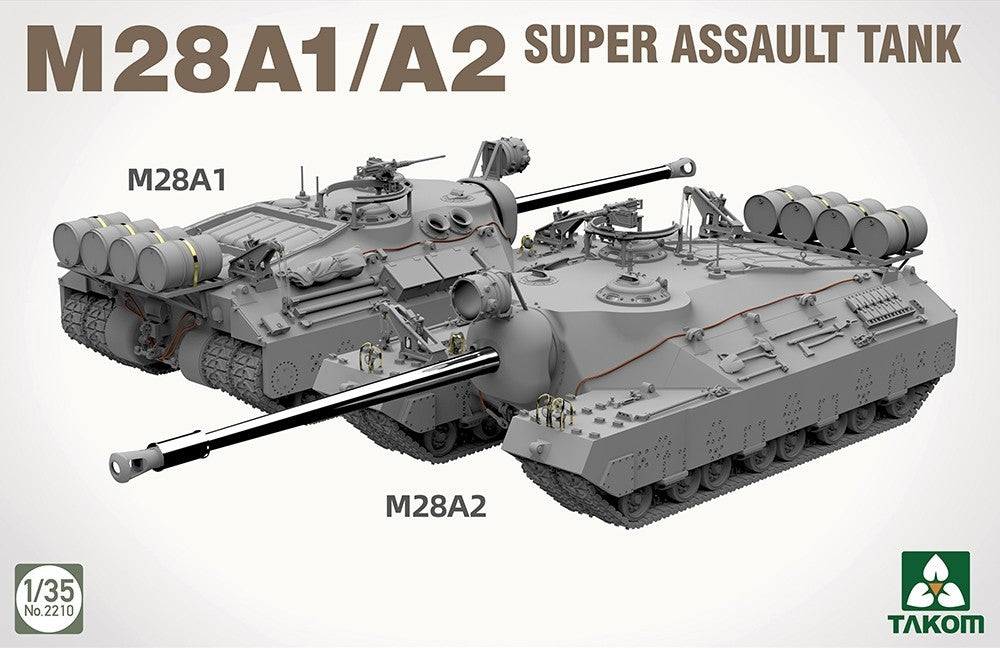 Takom 1:35 Scale World War 2 US M28A1/A2 Super Assault Concept Model Tank - 2210