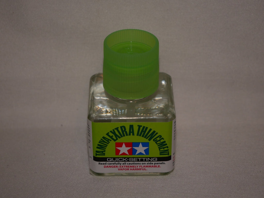 Tamiya Extra Thin Quick Setting Polystyrene Cement 40ml Glass Jar - 87182