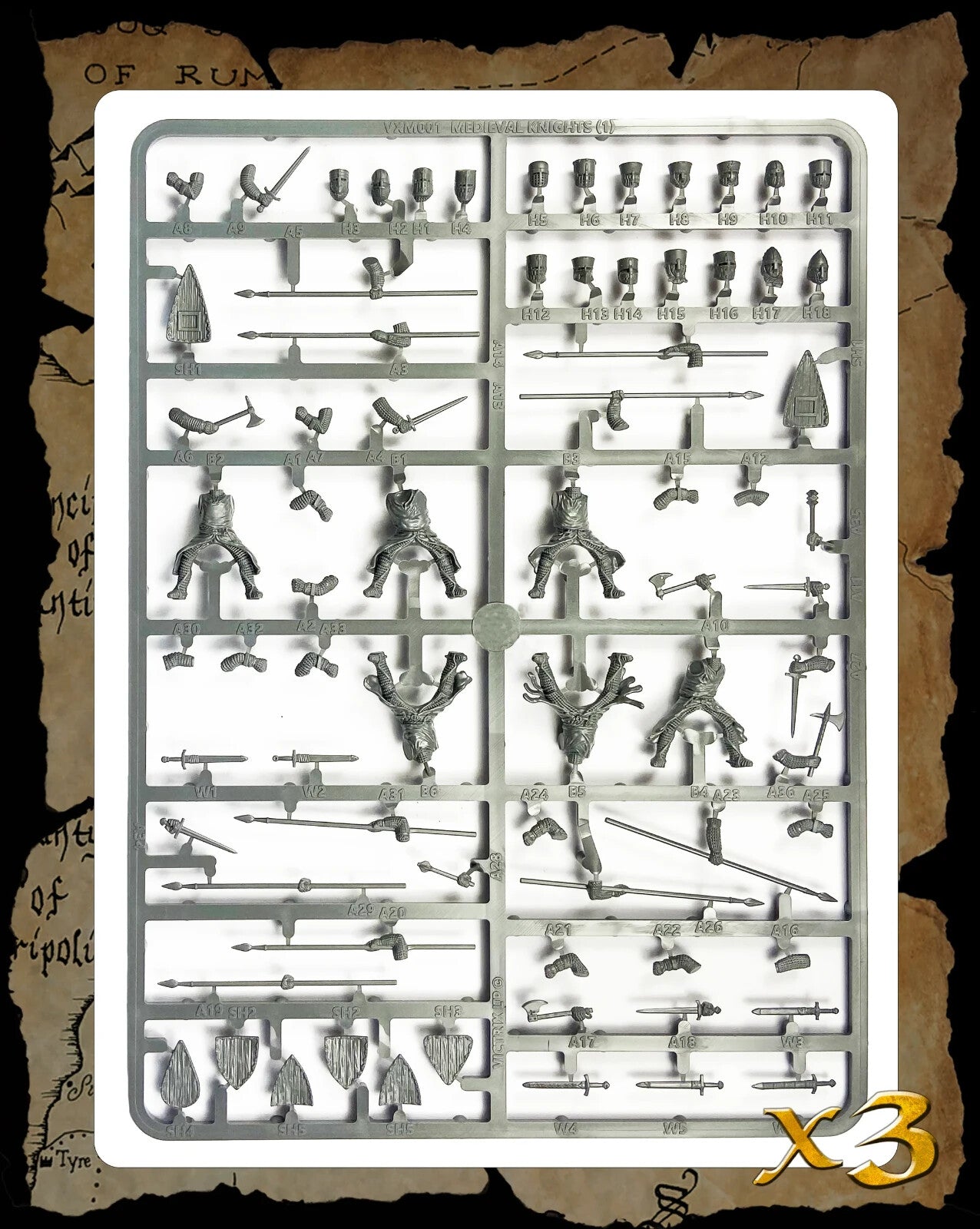Victrix 28mm Hard Plastic Medieval Knights Late 12th To Mid 13th Century VXM001