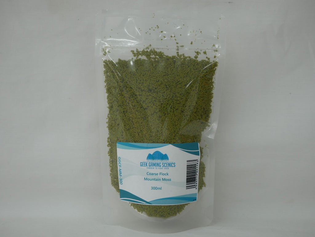 Geek Gaming Scenics Mountain Moss Coarse Modeling Flock 300ml Pouch - GGCF-MM-300