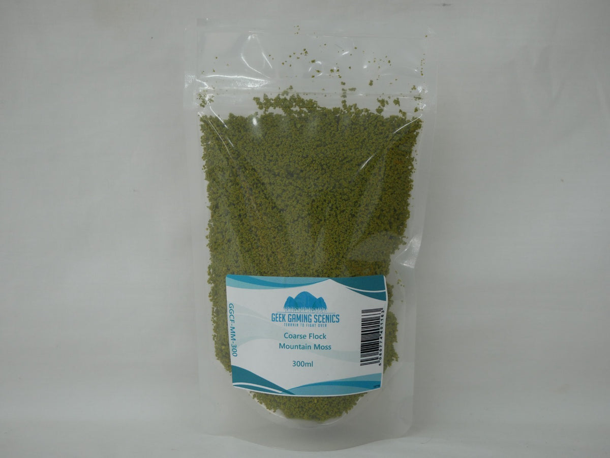 Geek Gaming Scenics Mountain Moss Coarse Modeling Flock 300ml Pouch - GGCF-MM-300