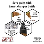 The Army Painter Warpaints Metallics Greedy Gold (18ml) Dropper Bottle - WP1132