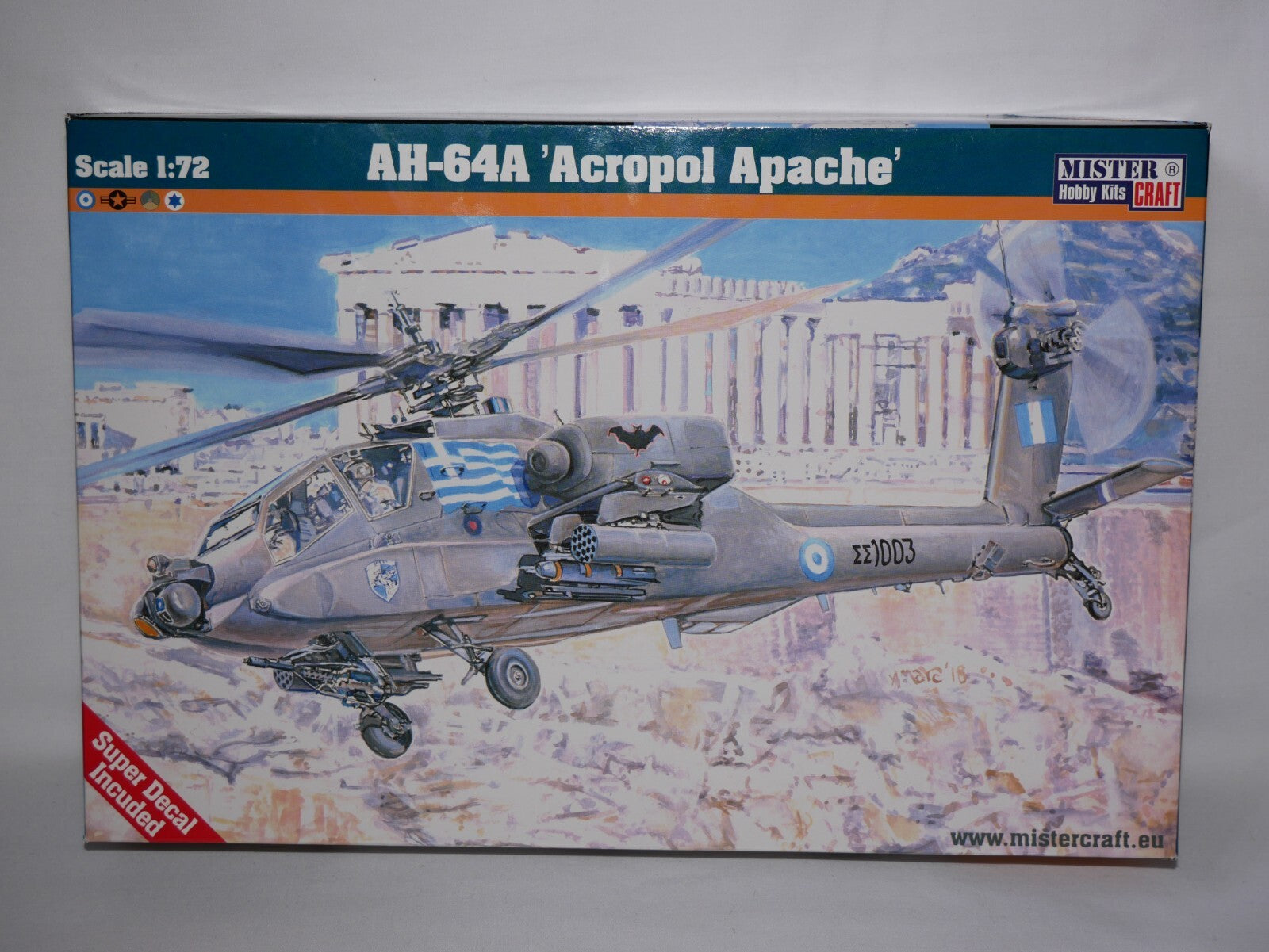 MisterCraft Hobby Kits 1:72 Scale (D-39) Boeing AH-64A 'Acropol Apache' - 040390