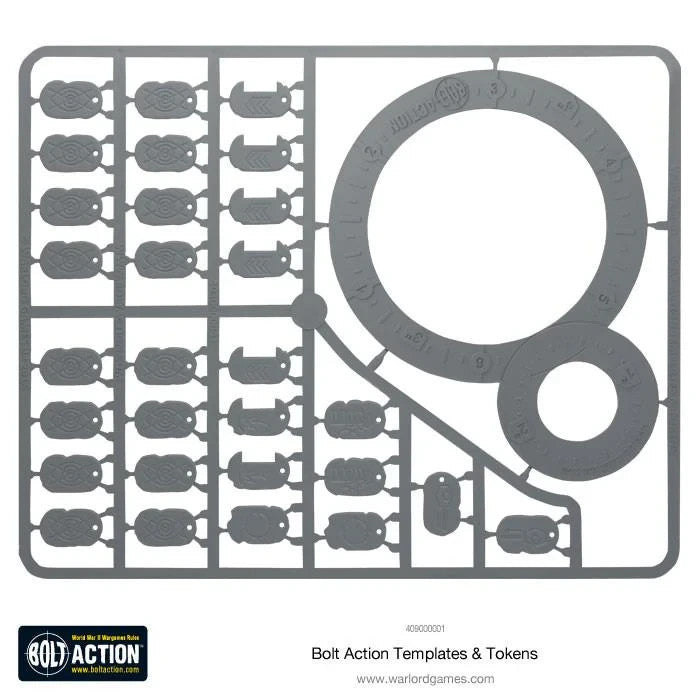 Warlord Games Bolt Action 1:56 Plastic Templates Game Accessories - (409000001)