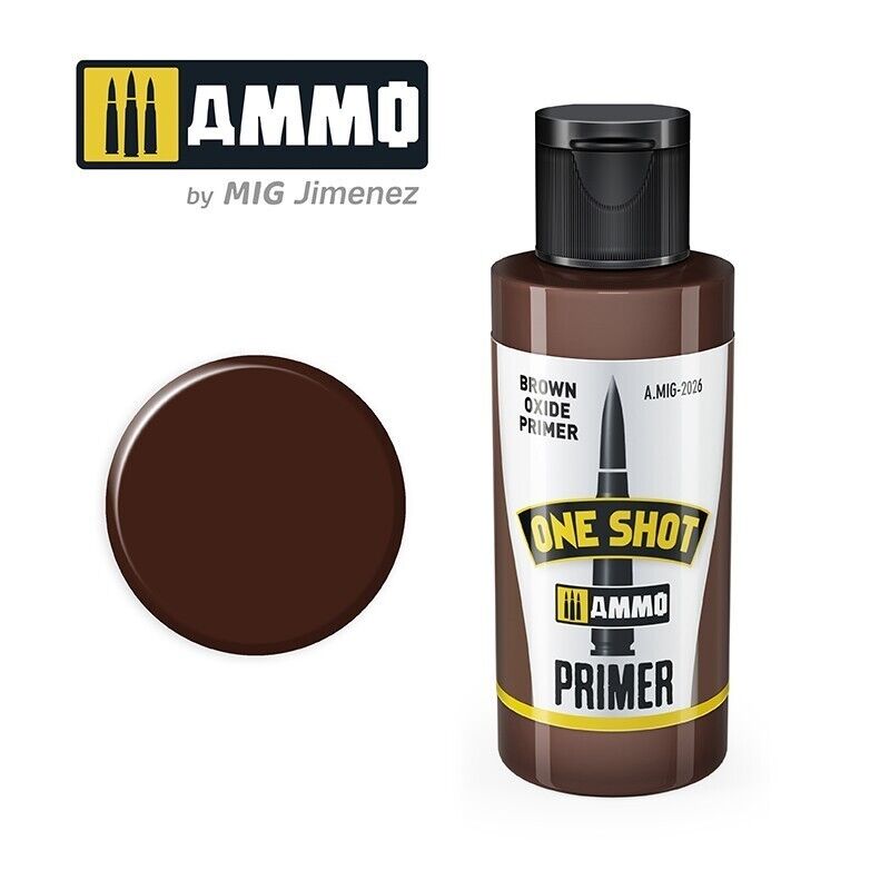Ammo By Mig Jimenez One Shot Brown Oxide Self Level Sandable Primer - A.MIG-2026