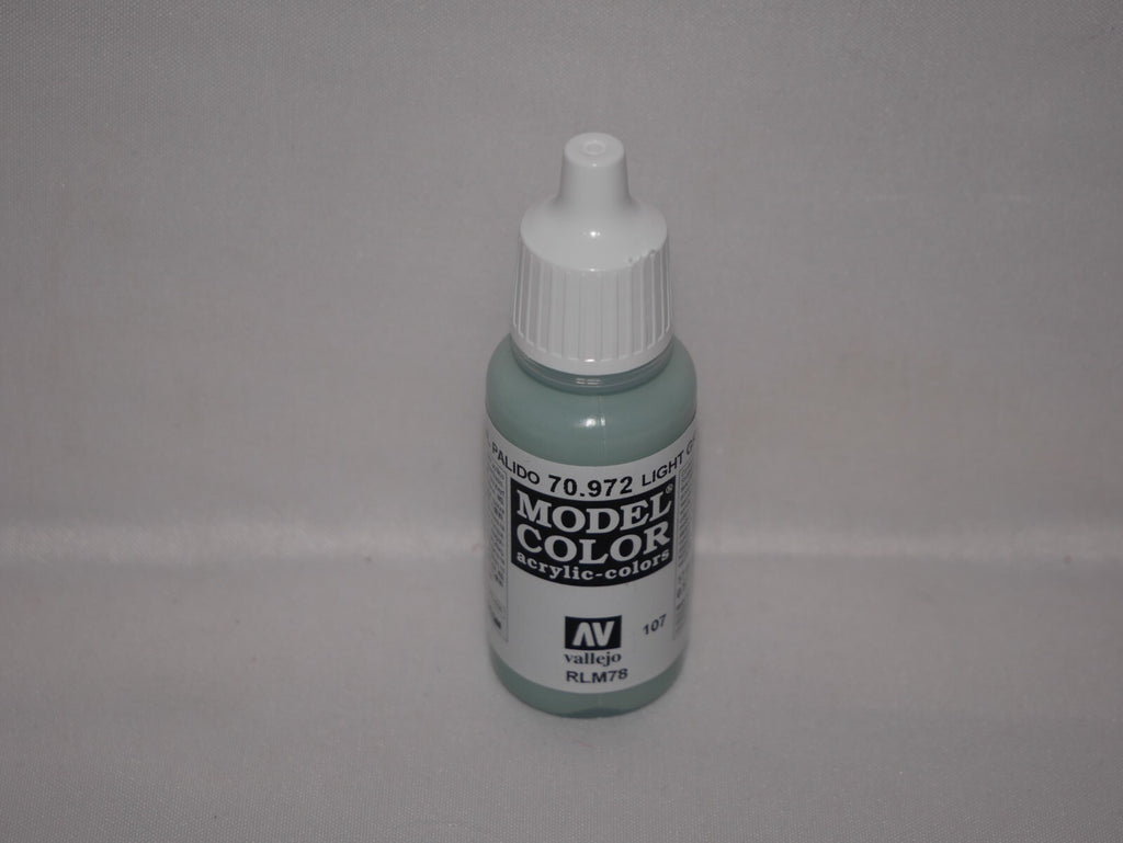 Vallejo Model Color Light Green Blue Acrylic 17ml/0.57 fl oz Dropper 70.972