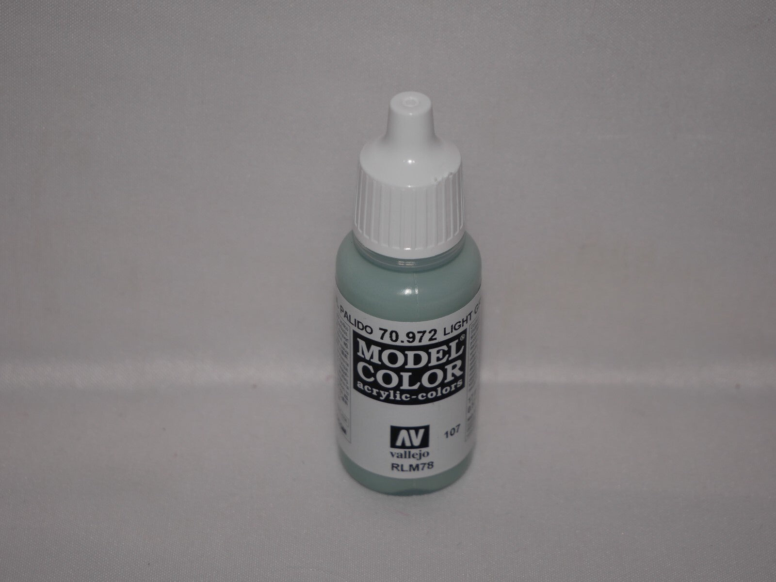 Vallejo Model Color Light Green Blue Acrylic 17ml/0.57 fl oz Dropper 70.972