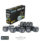 Warlord Games Bolt Action 1:56 Scale 12x Black Coloured Order Dice - (402616009)
