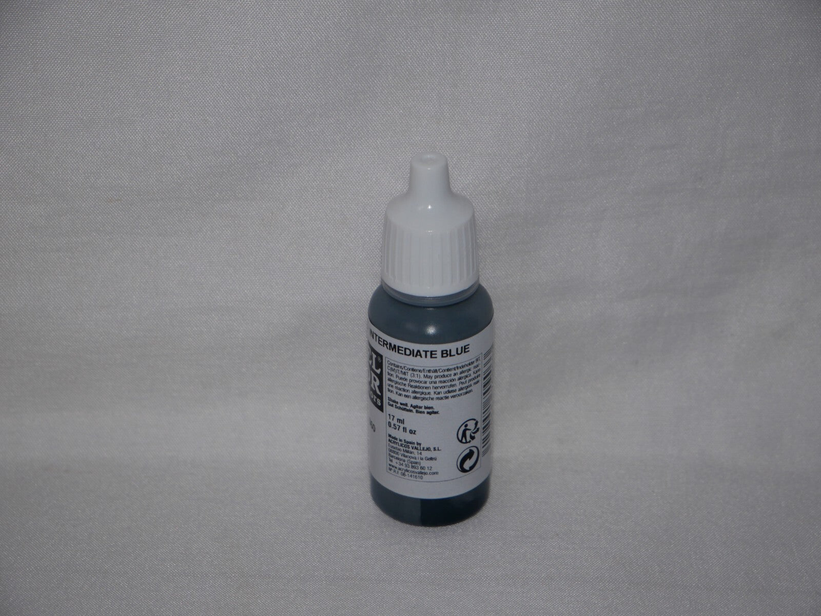 Vallejo Model Color Intermediate Blue Acrylic 17ml Dropper Bottle - 70.903