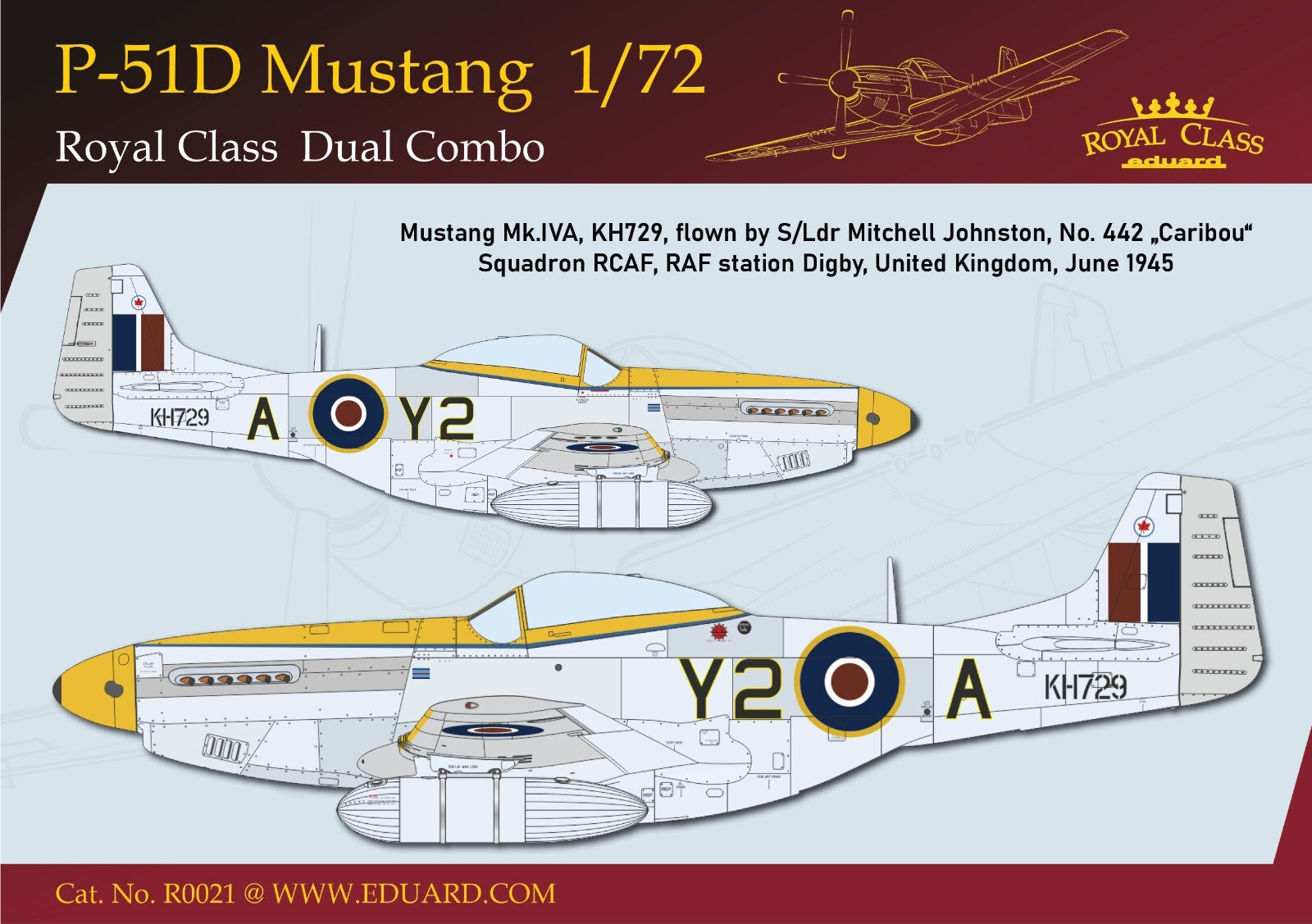 Eduard 1:72 Scale P-51D Mustang Dual Combo Set 'The Royal Class Edition' - R0021