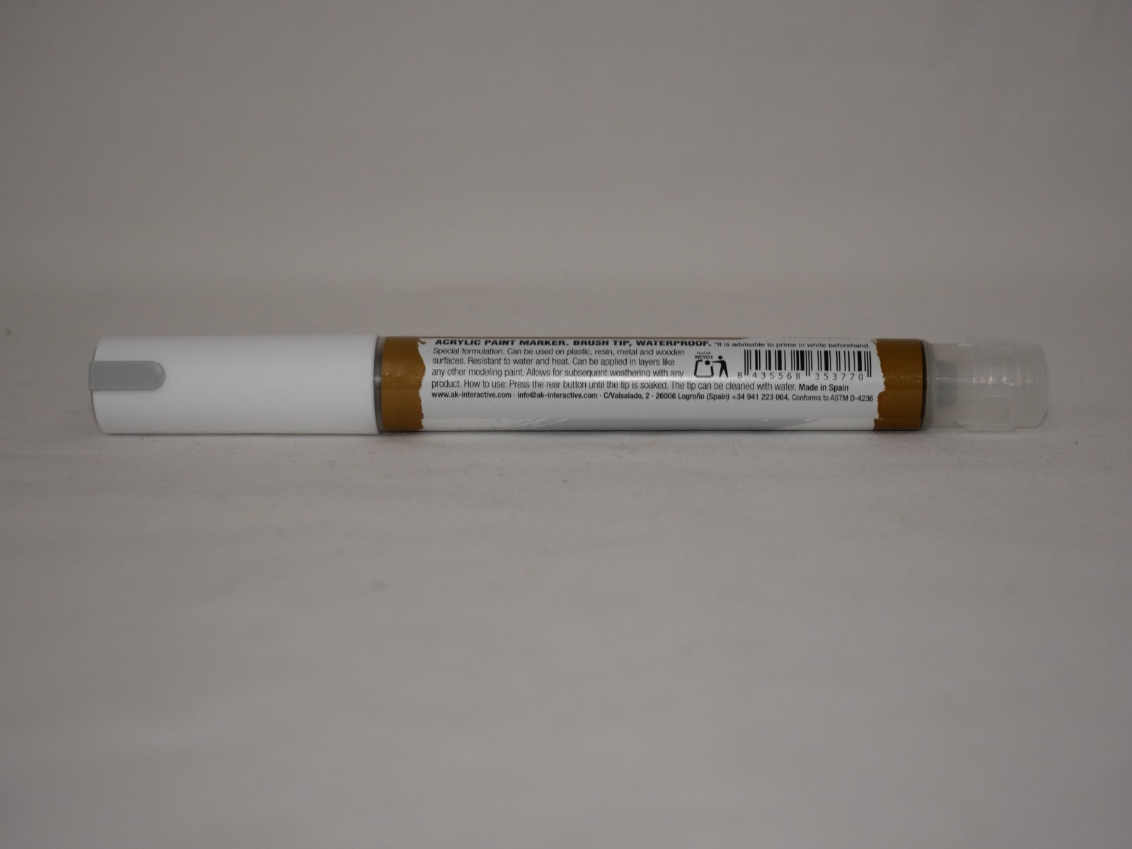 AK Interactive Acrylic Quick Gen Markers For Tabletop Wargaming Bone Brown - AKMQ027