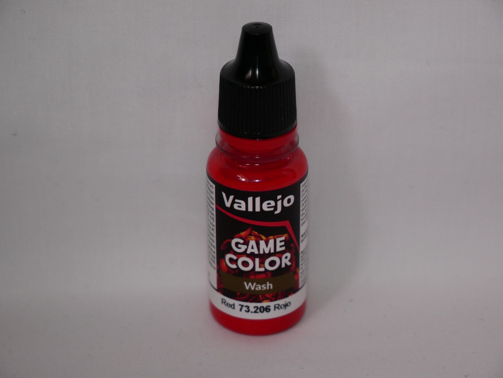 Vallejo Game Color Acrylic Washes Range Red 18ml/0.6 fl oz Dropper Bottle 73.206