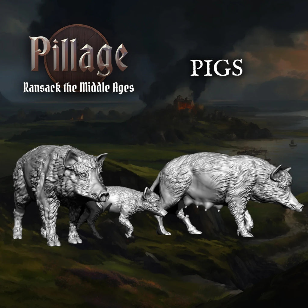 Victrix Ltd Pillage Ransack The Middle Ages 28mm Medieval Farm Animals - VXE014